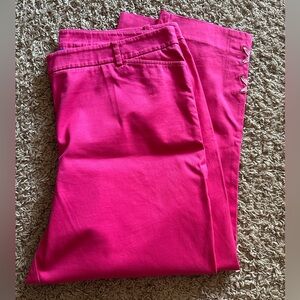 Talbots hot pink ankle pants